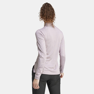 adidas Women's Terrex Multi Half-Zip Hiking Top yellow