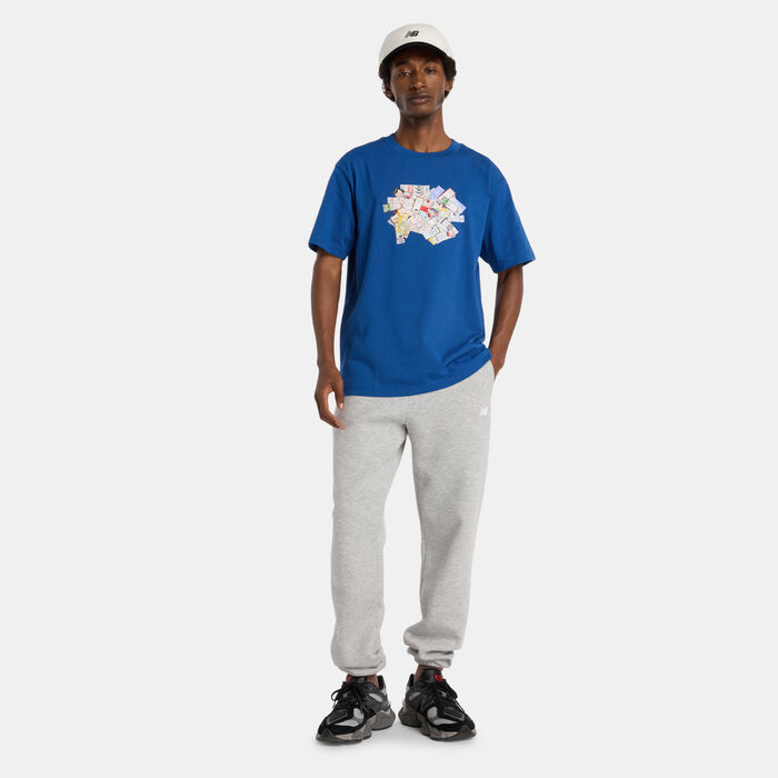 New Balance Men's Athletics Ticket T-Shirt Blue New Balance Men's Athletics Ticket T-Shirt Blue image number 2