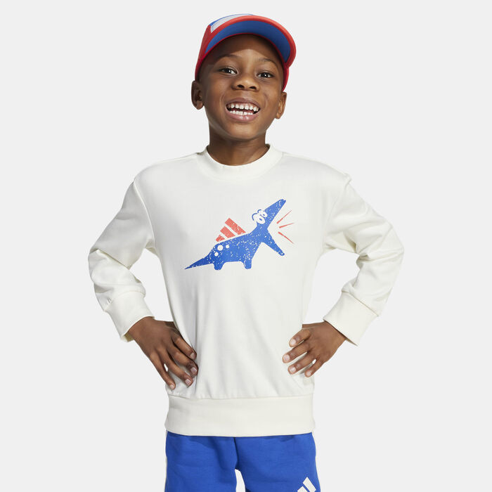 adidas Kids' Seasonal Essentials Adiraptor Fleece Joggers Set White adidas Kids' Seasonal Essentials Adiraptor Fleece Joggers Set White image number 3