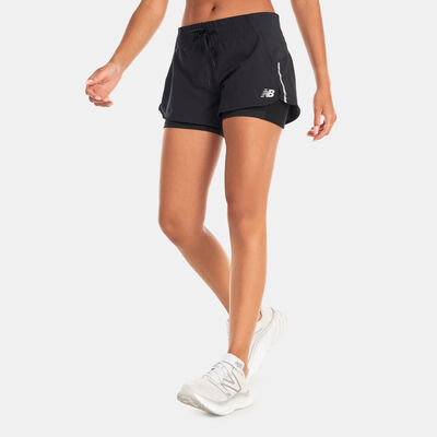 New Balance Women's Impact Run 2-in-1 Shorts Black New Balance Women's Impact Run 2-in-1 Shorts Black
