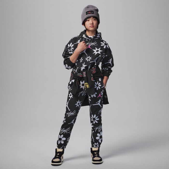 Jordan Kids' Floral Flight Pants Black image number 4