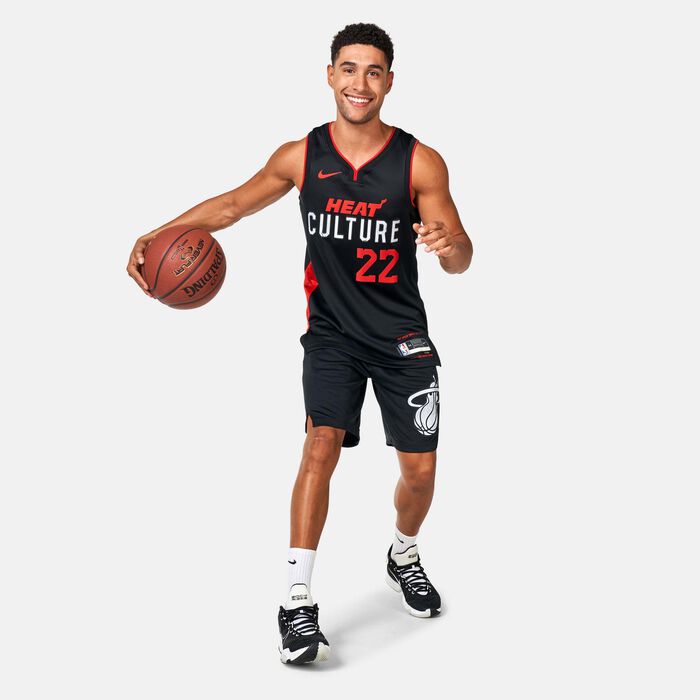 Nike Men's NBA Miami Heat Edition Dri-FIT Swingman Basketball Shorts - 2023/24 Black image number 2