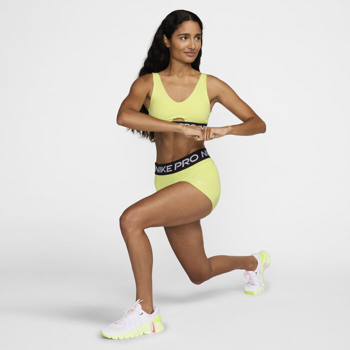 Nike Women's Pro Indy Plunge Medium-Support Padded Sports Bra yellow Nike Women's Pro Indy Plunge Medium-Support Padded Sports Bra yellow image number 7