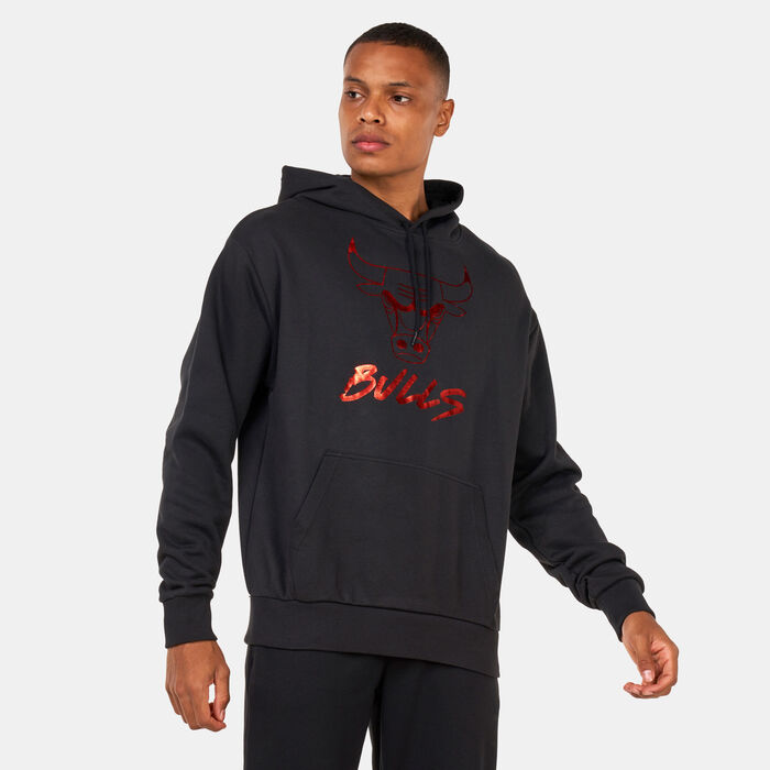 New Era Chicago Bulls Metallic Hoodie Black New Era Chicago Bulls Metallic Hoodie Black image number 0