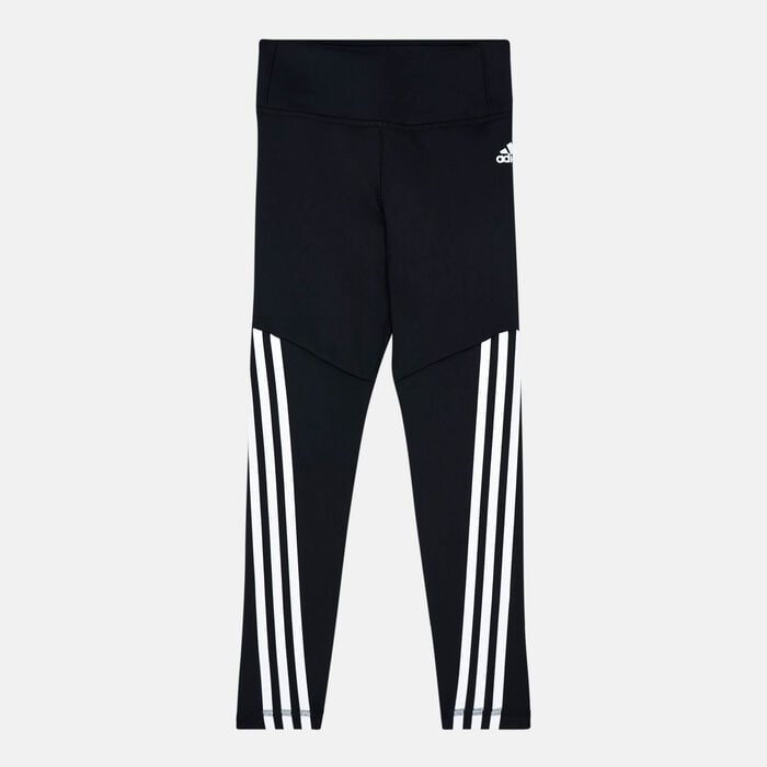 adidas Kids' Optime AEROREADY Training 3-Stripes Leggings Black adidas Kids' Optime AEROREADY Training 3-Stripes Leggings Black image number 0