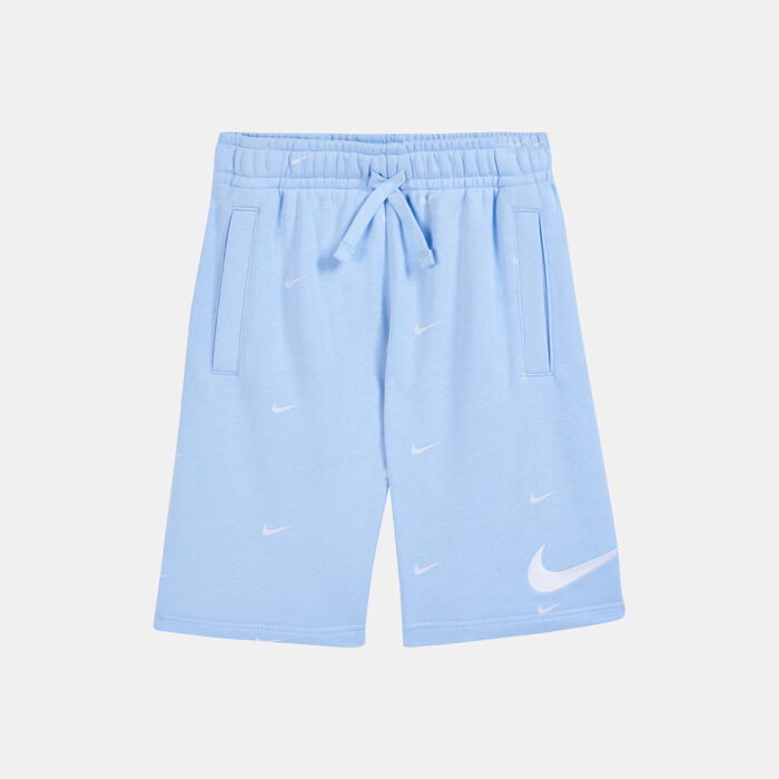 Nike Kids' Sportswear Swoosh French Terry Shorts (Older Kids) Blue Nike Kids' Sportswear Swoosh French Terry Shorts (Older Kids) Blue image number 0