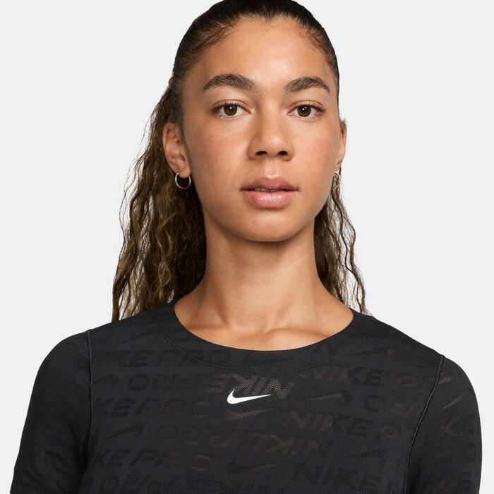 Nike Women's Pro Dri-FIT Crop Top Black Nike Women's Pro Dri-FIT Crop Top Black image number 2