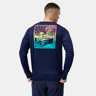 Speedo Men's Graphic Swimming T-Shirt Blue Speedo Men's Graphic Swimming T-Shirt Blue