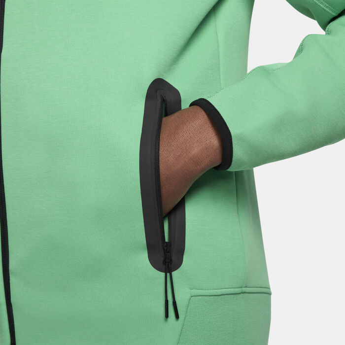 Nike Men's Sportswear Tech Fleece Windrunner Full-Zip Hoodie Green Nike Men's Sportswear Tech Fleece Windrunner Full-Zip Hoodie Green image number 7
