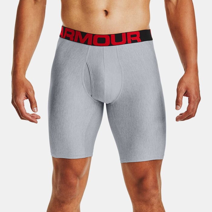 Under Armour Men's Tech 9-Inch Boxers (2-Pack) Grey Under Armour Men's Tech 9-Inch Boxers (2-Pack) Grey image number 0