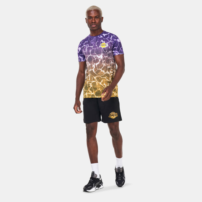 New Era Men's Los Angeles Lakers NBA Team Colour Shorts Black New Era Men's Los Angeles Lakers NBA Team Colour Shorts Black image number 2