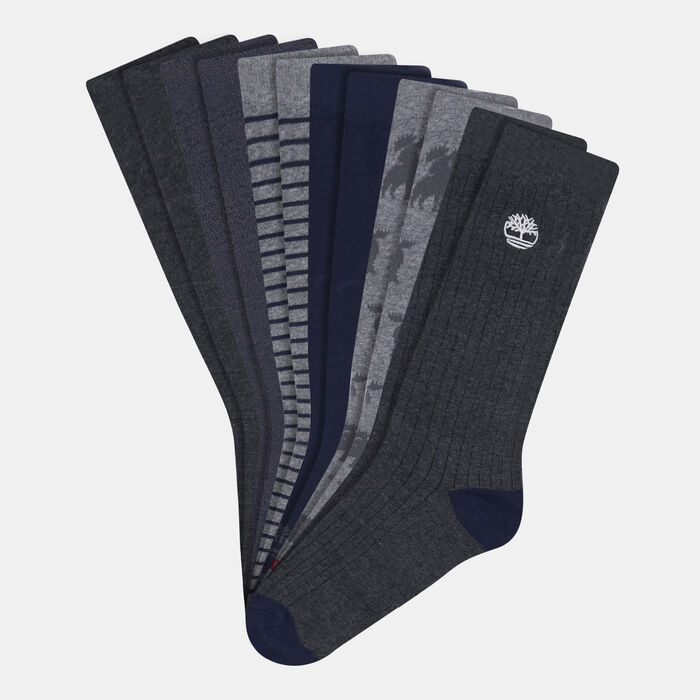 Timberland Men's Logo Stripe Mix Crew Socks (6 Pack) Grey Timberland Men's Logo Stripe Mix Crew Socks (6 Pack) Grey image number 0