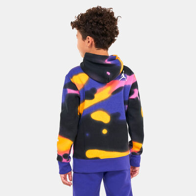Jordan Kids' MJ MVP Allover Print Fleece Hoodie Purple Jordan Kids' MJ MVP Allover Print Fleece Hoodie Purple