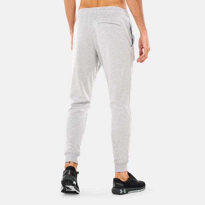 Under Armour Men's UA Rival Fleece Wordmark Joggers Grey Under Armour Men's UA Rival Fleece Wordmark Joggers Grey image number 1