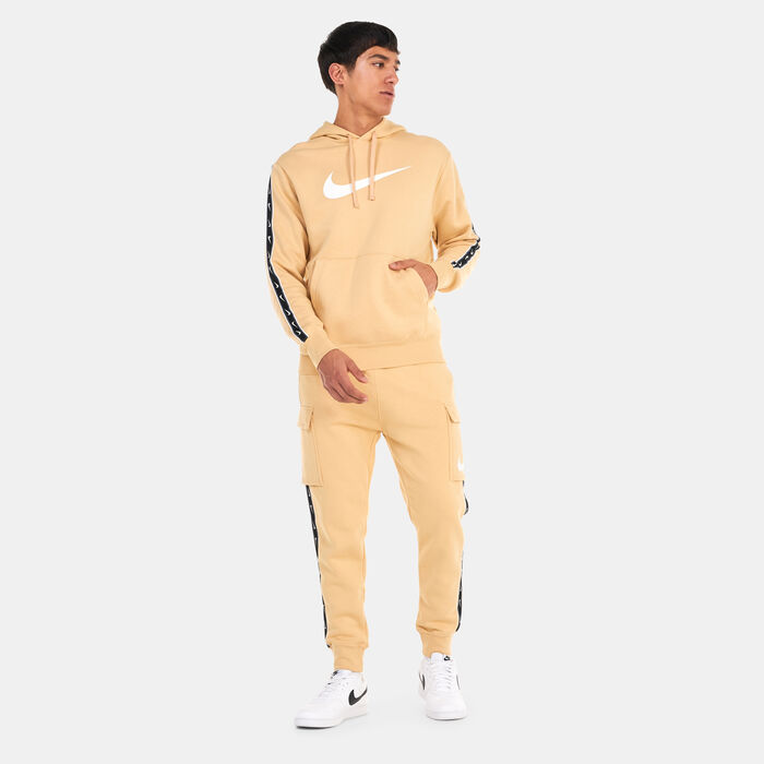 Nike Men's Sportswear Repeat Pullover Fleece Hoodie Beige image number 2