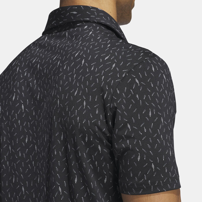 adidas Men's Ultimate365 Allover Print Polo Shirt Black adidas Men's Ultimate365 Allover Print Polo Shirt Black image number 4
