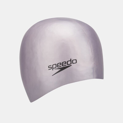 Speedo Plain Moulded Silicone Cap Grey
