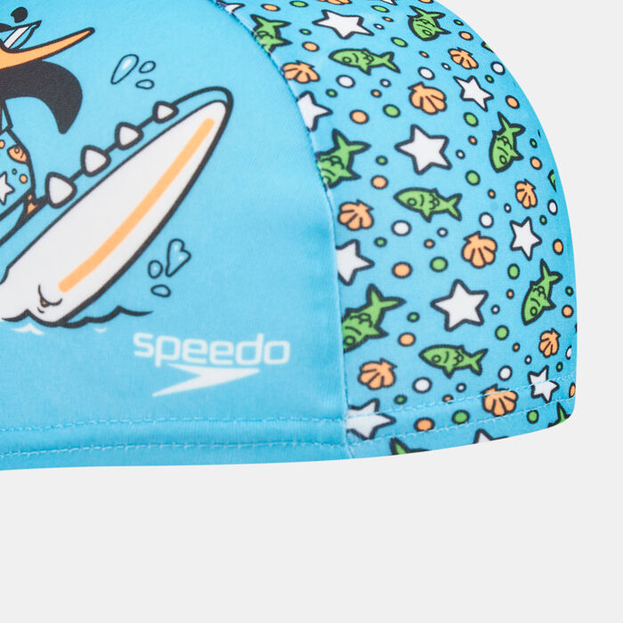 Speedo Kids' Learn to Swim Printed Swimming Cap Blue Speedo Kids' Learn to Swim Printed Swimming Cap Blue image number 2