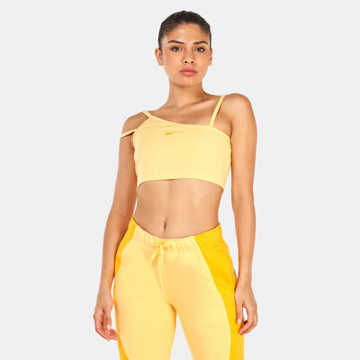 Nike Women's Sportswear Everyday Crop Tank Top yellow