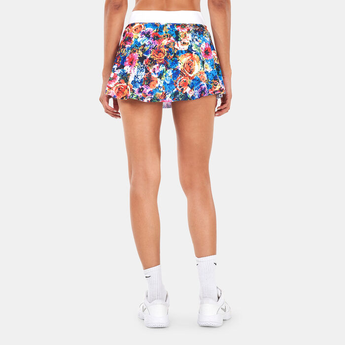 Nike Women's Dri-FIT Club Short Printed Tennis Skirt White Nike Women's Dri-FIT Club Short Printed Tennis Skirt White image number 1