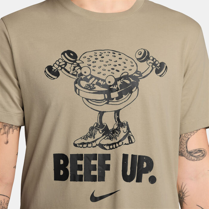 Nike Men's Dri-FIT Training T-Shirt Brown image number 2