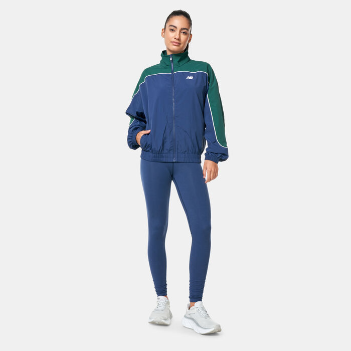 New Balance Women's Sportswears Greatest Hits Jacket Blue New Balance Women's Sportswears Greatest Hits Jacket Blue image number 4