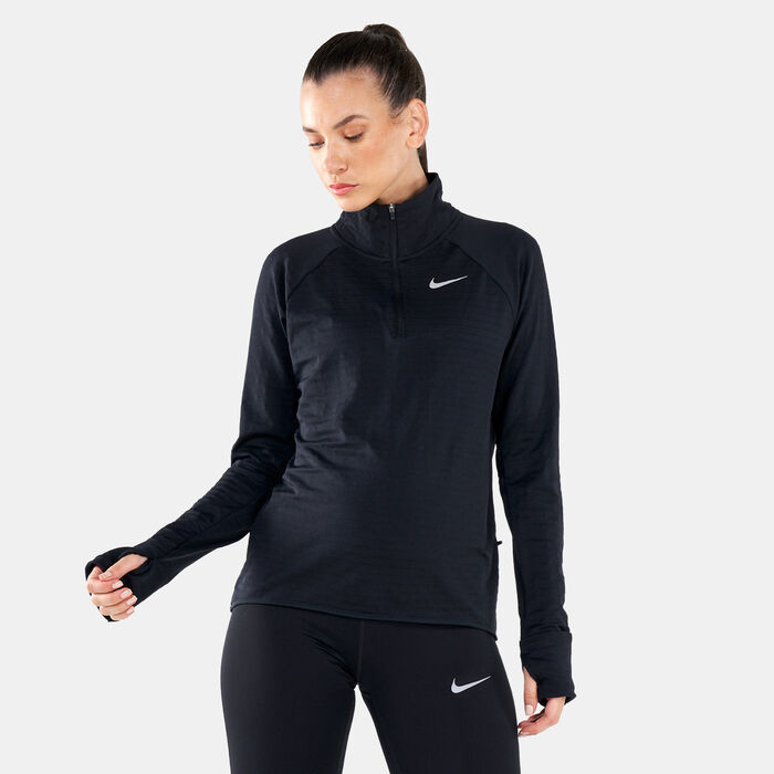 Nike Women's Therma-FIT Element Sweatshirt Black Nike Women's Therma-FIT Element Sweatshirt Black image number 0