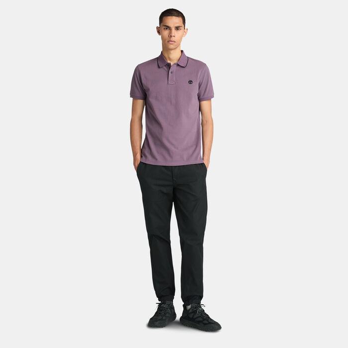 Timberland Men's Millers River Printed Neck Polo Shirt Purple image number 2