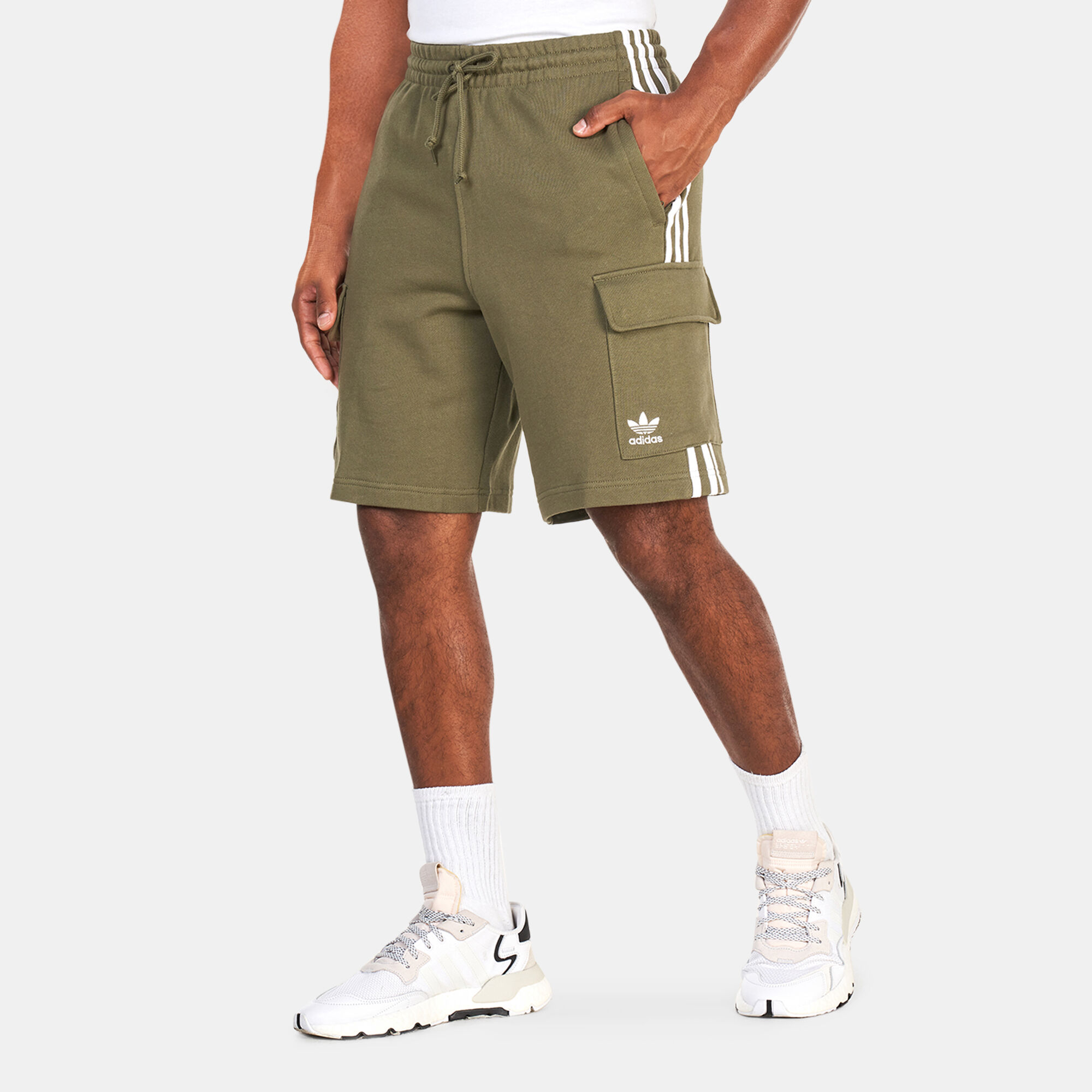 Men s Adicolor Classics 3 Stripes Cargo Shorts Brown adidas Originals in KSA SSS