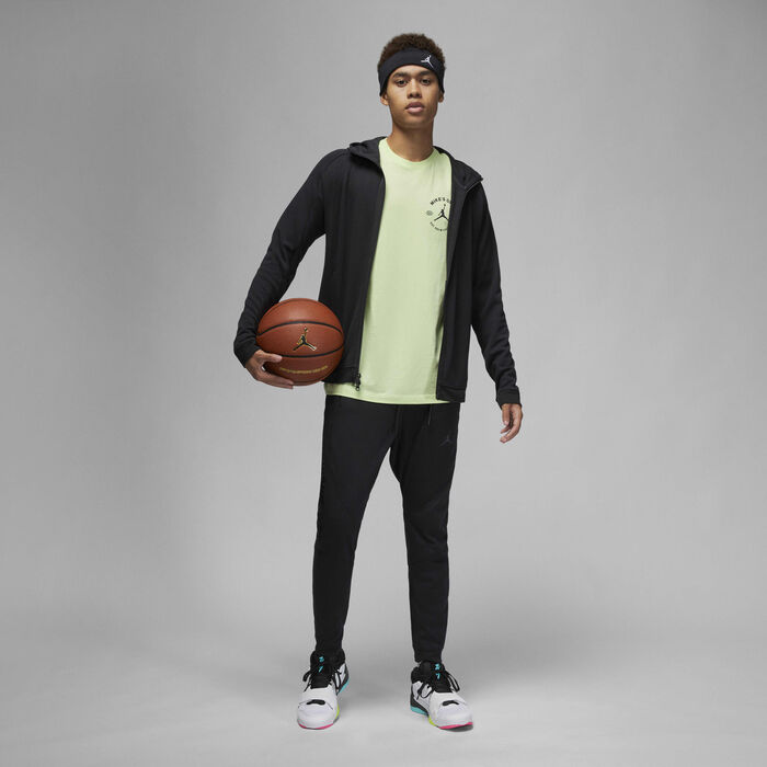 Jordan Men's Dri-FIT Sport Air Fleece Full-Zip Hoodie Black Jordan Men's Dri-FIT Sport Air Fleece Full-Zip Hoodie Black image number 8
