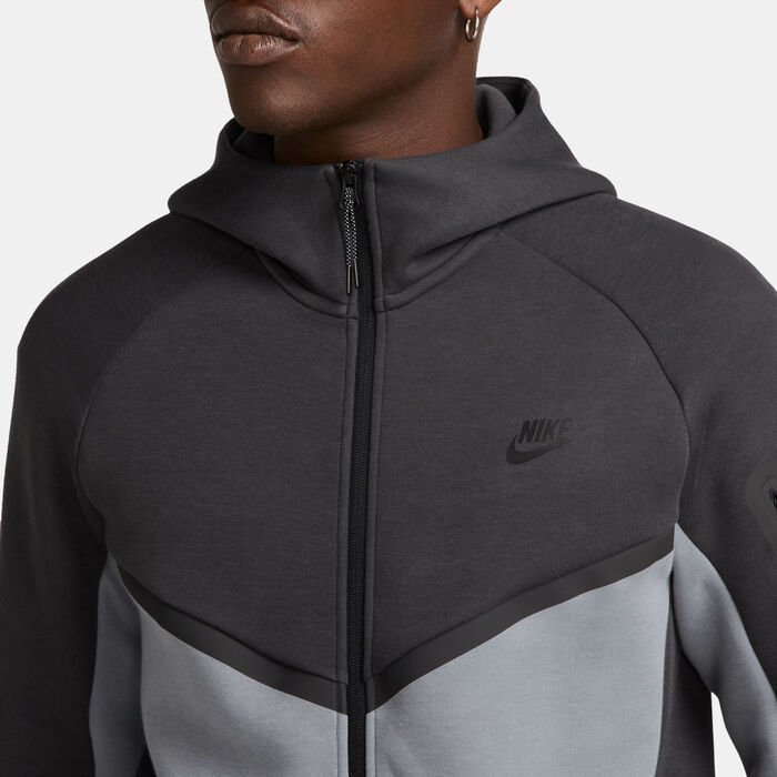 Nike Men's Tech Full-Zip Windrunner Hoodie Grey image number 3