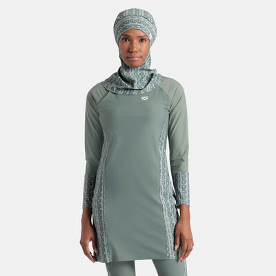 Arena Women's Modesty Allover Print Swimming Hijab Black