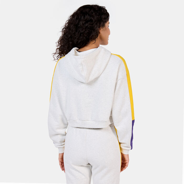 New Era Women's NBA Los Angeles Lakers Colourblock Hoodie Grey New Era Women's NBA Los Angeles Lakers Colourblock Hoodie Grey image number 1