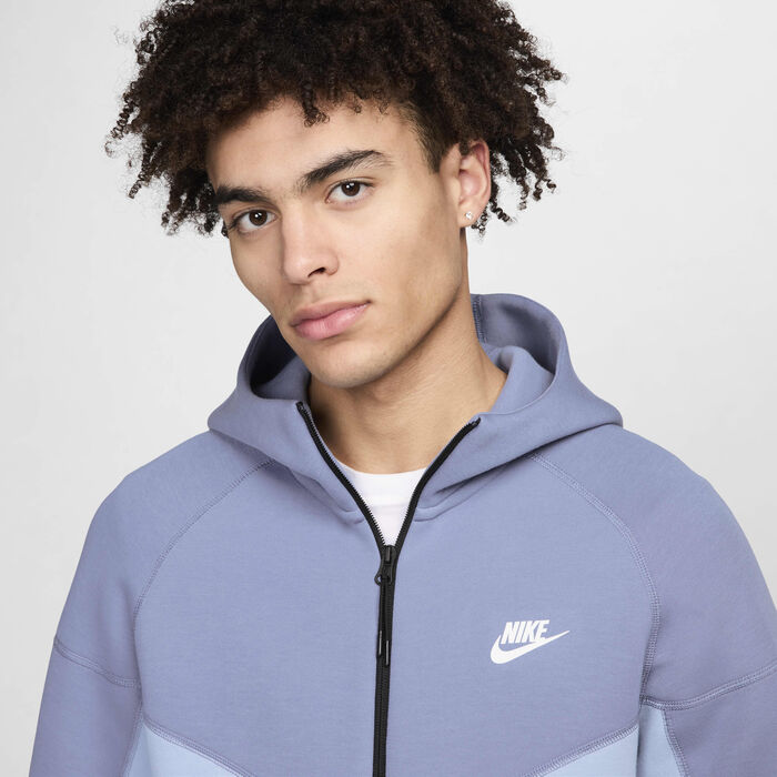 Nike Men's Sportswear Tech Fleece Windrunner Full-Zip Hoodie Blue Nike Men's Sportswear Tech Fleece Windrunner Full-Zip Hoodie Blue image number 2