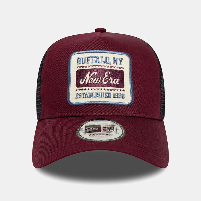 New Era Men's Patch Trucker Cap Red New Era Men's Patch Trucker Cap Red image number 0