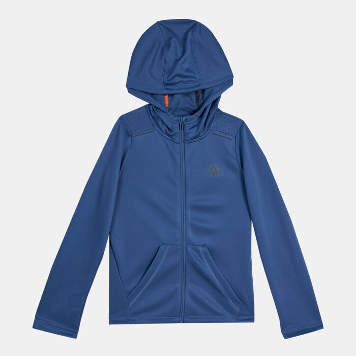 adidas Kids' AEROREADY HIIT Hoodie Blue adidas Kids' AEROREADY HIIT Hoodie Blue image number 0