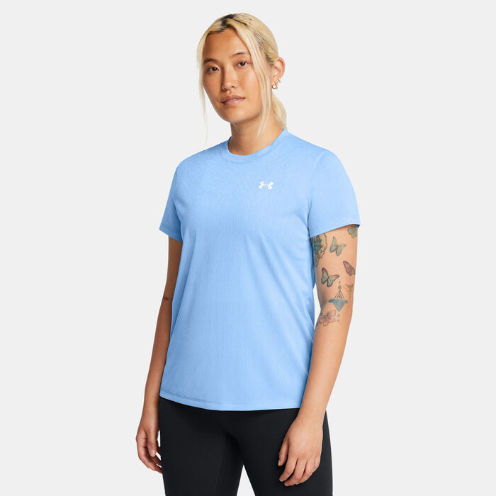 Under Armour Women's UA Tech Riddle Training T-Shirt Blue image number 0