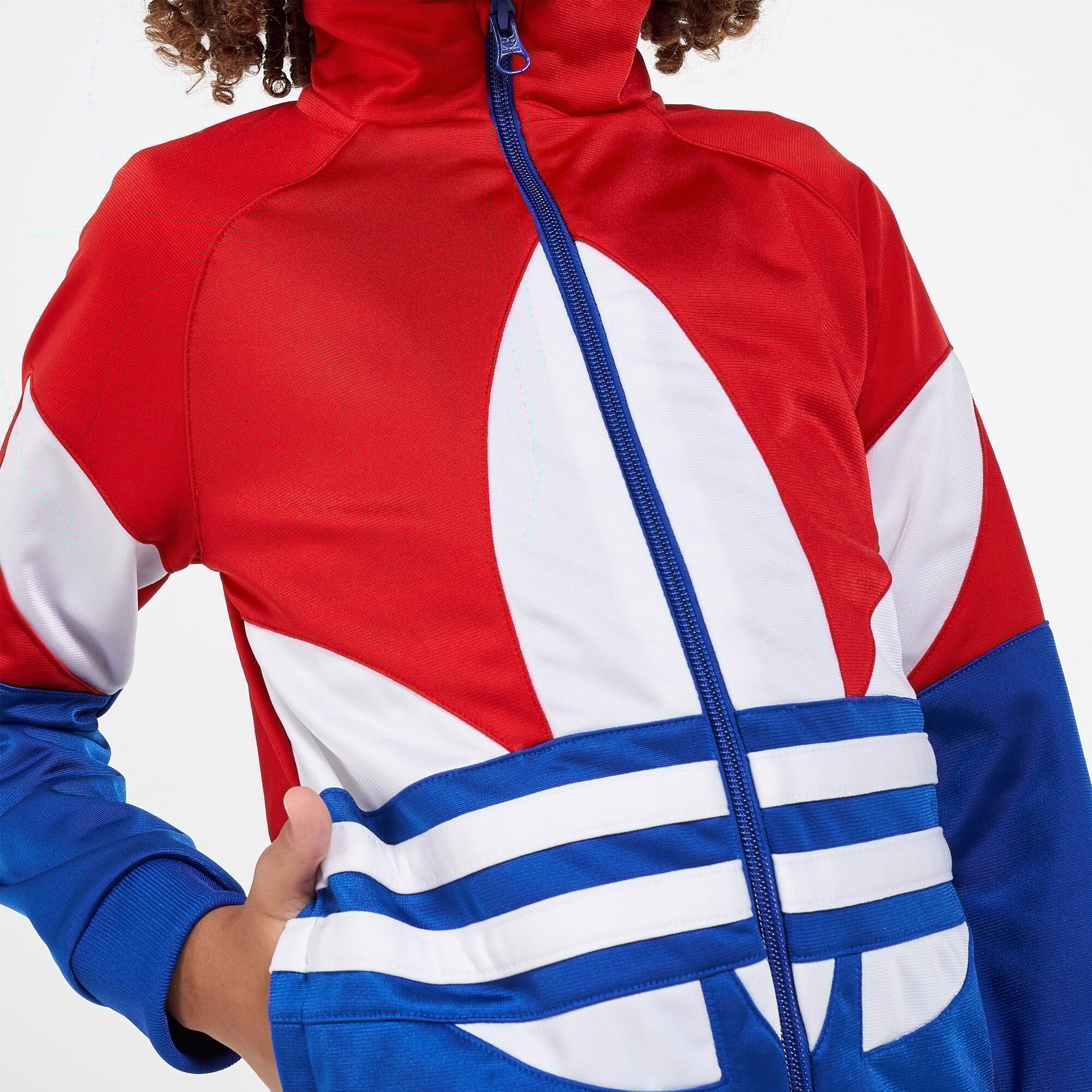 Adidas trefoil jacket kids discount