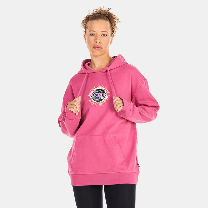 Vans Women's Earth & Sun Pullover Hoodie Pink Vans Women's Earth & Sun Pullover Hoodie Pink image number 0