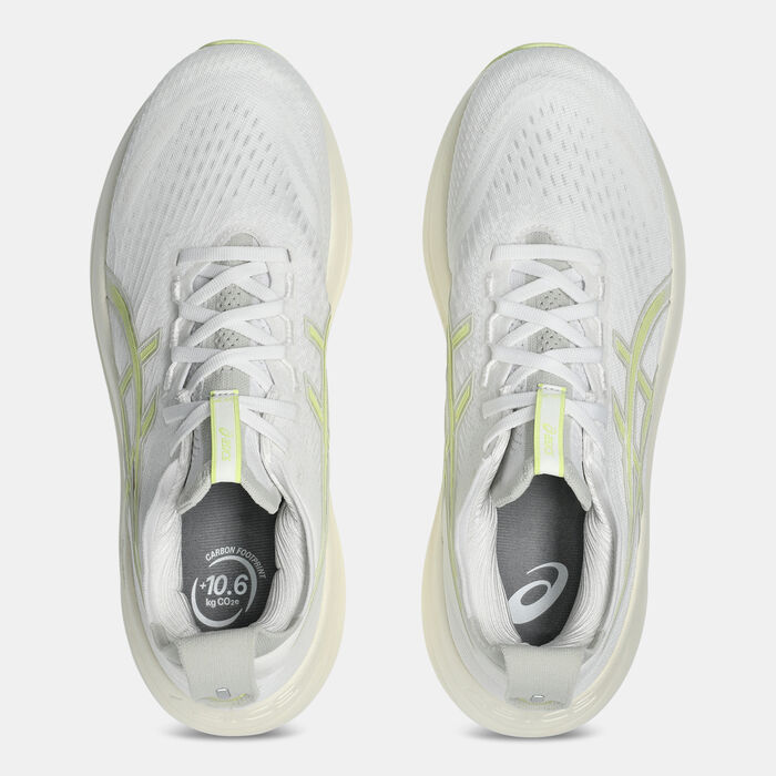 ASICS Men's GEL-NIMBUS 27 Running Shoes White image number 5