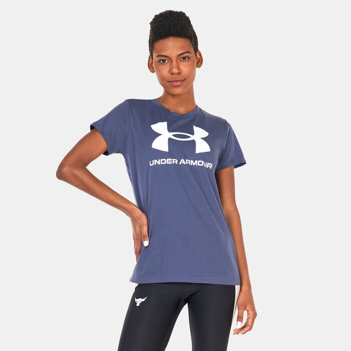 Under Armour Women's Sportstyle Graphic T-Shirt Grey Under Armour Women's Sportstyle Graphic T-Shirt Grey image number 0