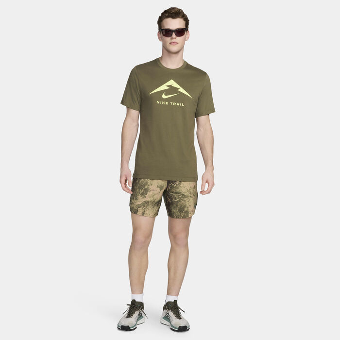 Nike Men's Dri-FIT Trail Running T-Shirt Green Nike Men's Dri-FIT Trail Running T-Shirt Green image number 3