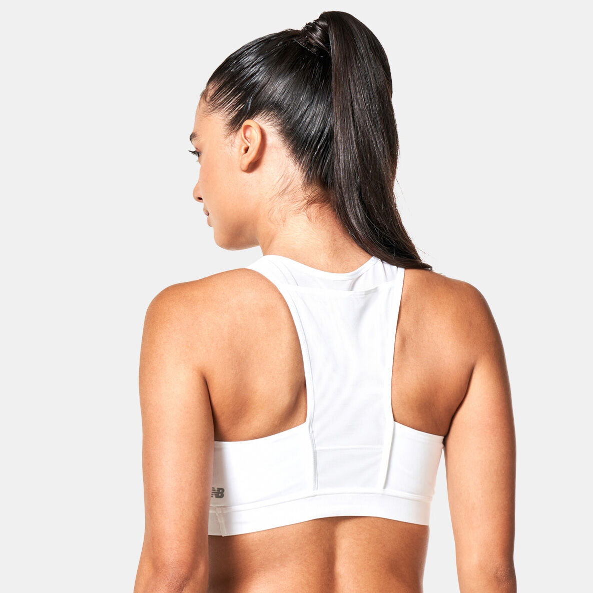 Women s Sleek Medium Support Sports Bra White New Balance in KSA SSS