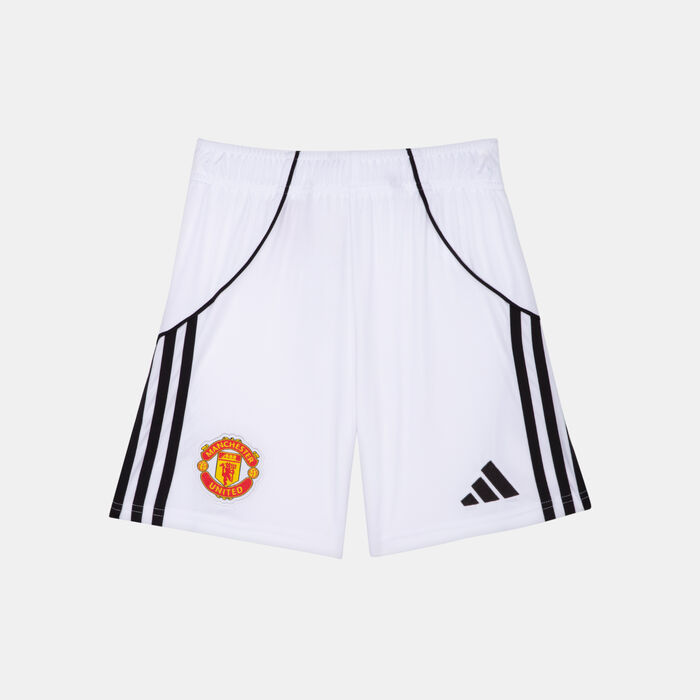 adidas Kids' Manchester United 25/26 Home Replica Football Shorts White image number 1