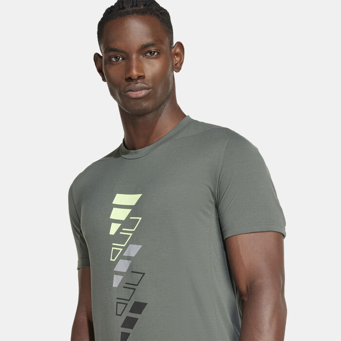 adidas Men's Designed for Training T-Shirt Grey image number 3
