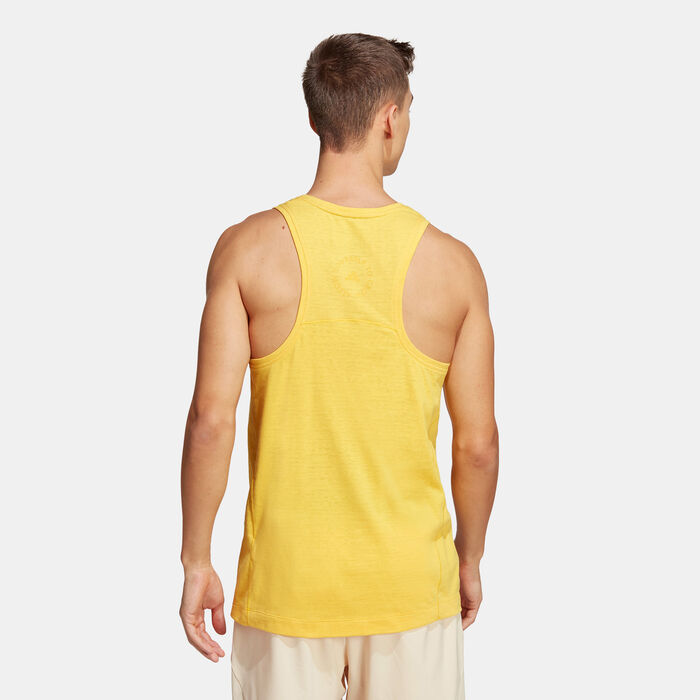 adidas Men's Yoga Training Tank Top yellow adidas Men's Yoga Training Tank Top yellow image number 1