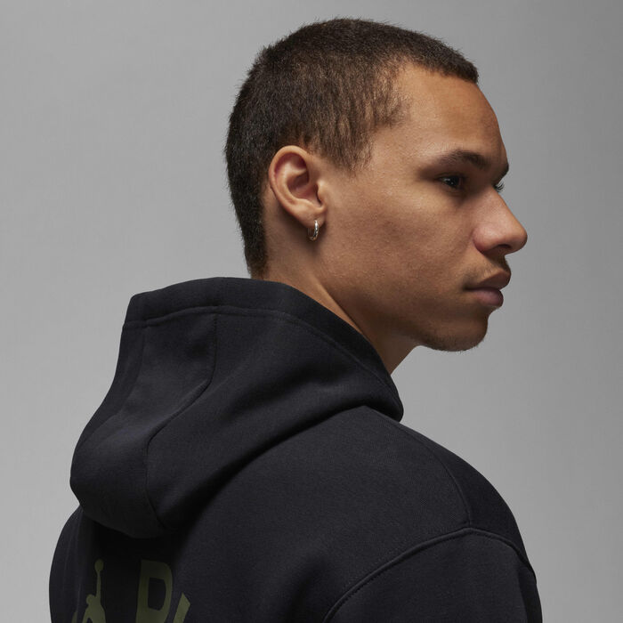 Jordan Men's Paris Saint-Germain Fleece Hoodie Black Jordan Men's Paris Saint-Germain Fleece Hoodie Black image number 6