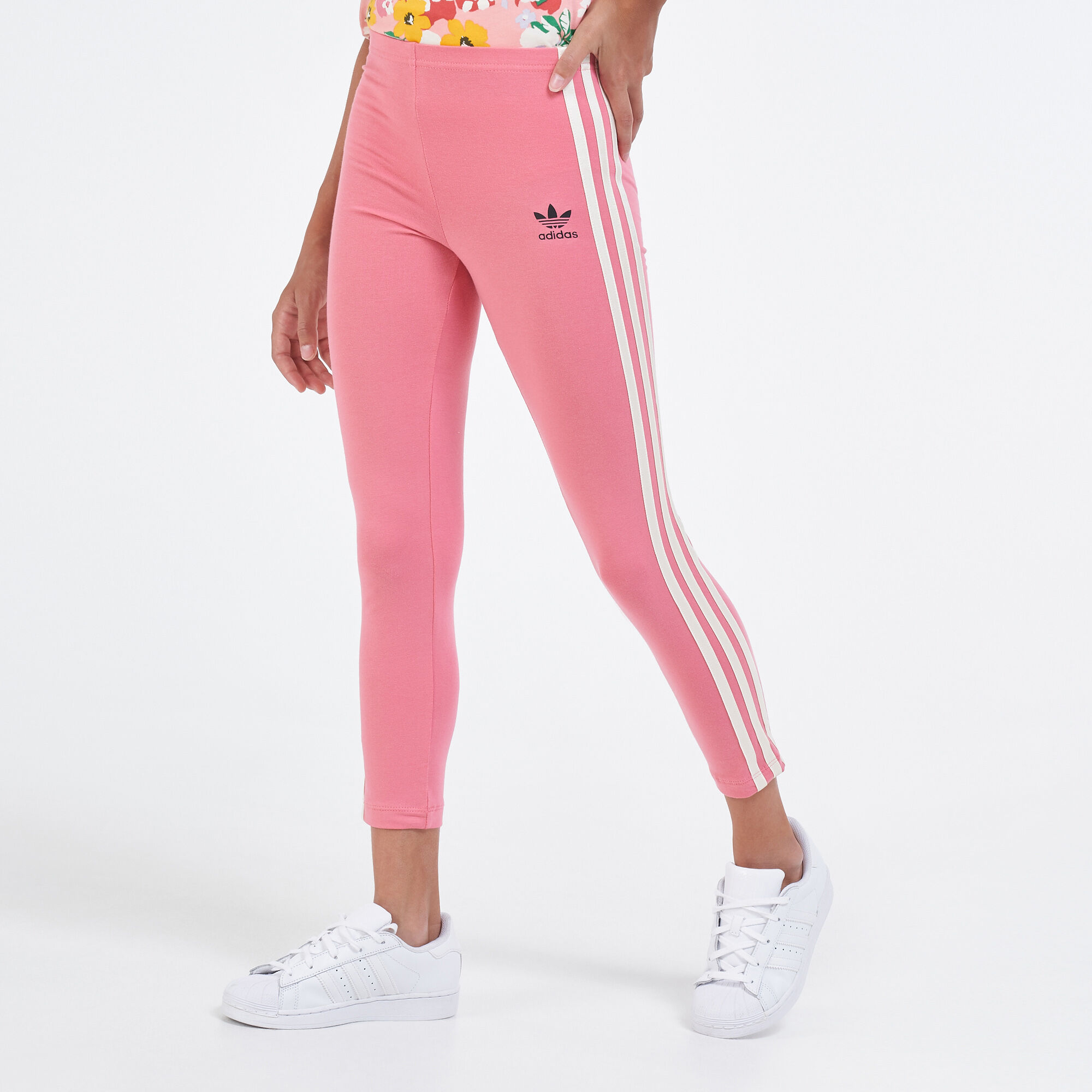 Adidas floral outfits women's top
