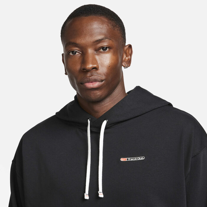 Nike Men's Track Club Dri-FIT Fleece Running Sweatshirt Black Nike Men's Track Club Dri-FIT Fleece Running Sweatshirt Black image number 2