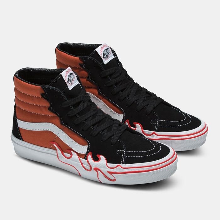 Vans Sk8-Hi Flame Unisex Shoes Orange image number 1